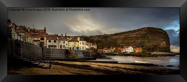  Fishing Village of Staithes Framed Print by richard sayer