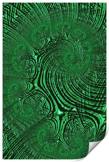 Green Mushrooms Print by Steve Purnell
