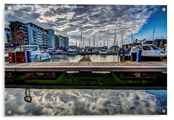 harbour stillness Acrylic by Martin Webb