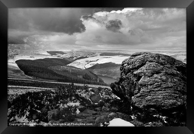 View from Win Hill Framed Print by Andy Morley
