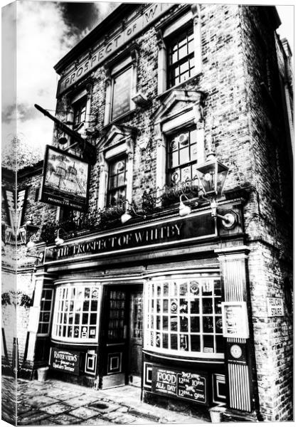 The Prospect of Whitby Pub London  Canvas Print by David Pyatt
