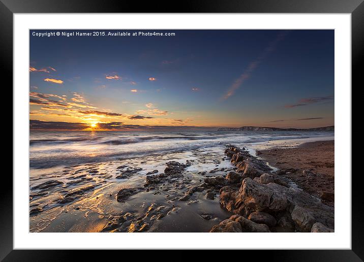 Compton Sunset Framed Mounted Print by Wight Landscapes