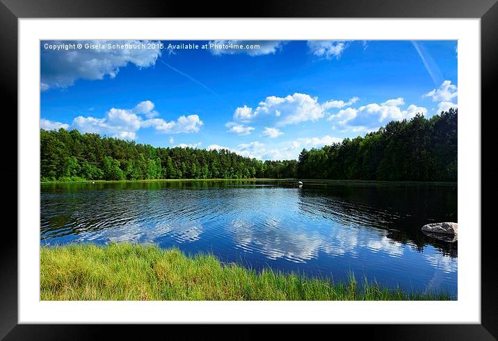  Small Moorland Lake Framed Mounted Print by Gisela Scheffbuch