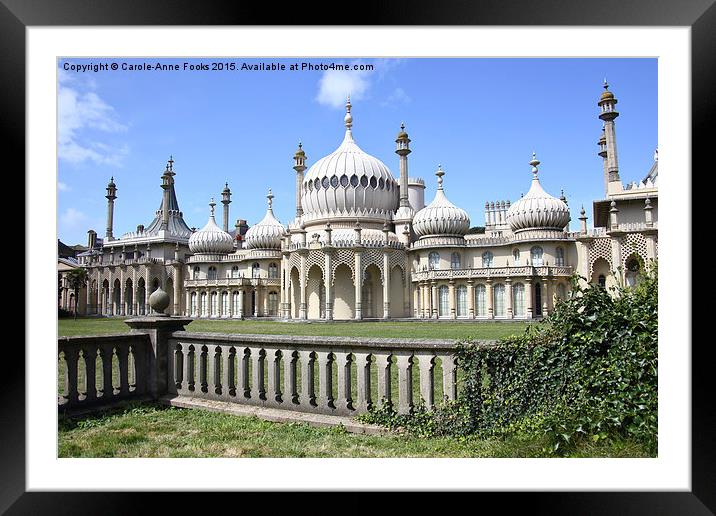  The Royal Pavilion Brighton England Framed Mounted Print by Carole-Anne Fooks
