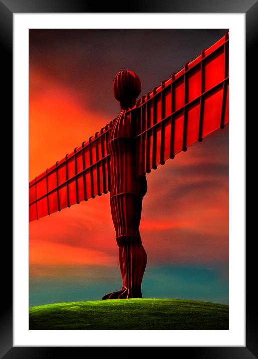 Angel of the north  Framed Mounted Print by Robert Fielding
