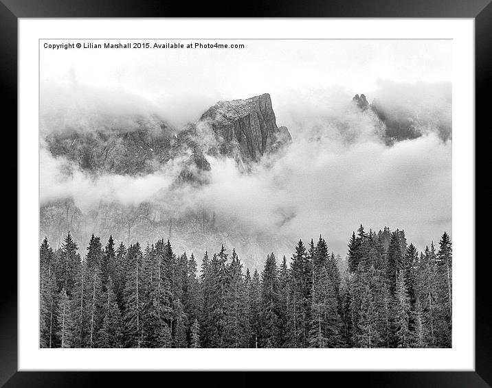 The Dolomites.   Framed Mounted Print by Lilian Marshall