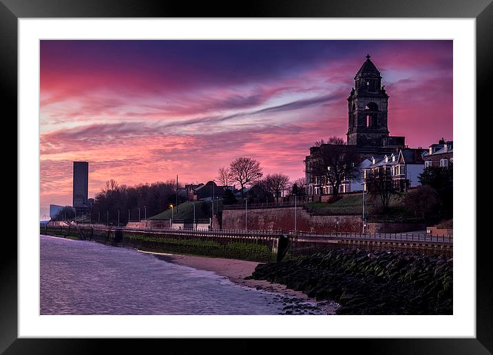  Civic sunrise, Wallasey Framed Mounted Print by Rob Lester