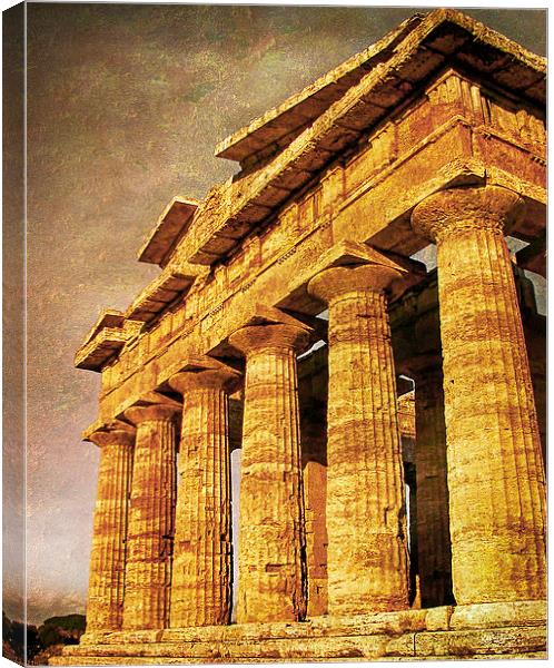 Greek Temple  Canvas Print by Mary Lane