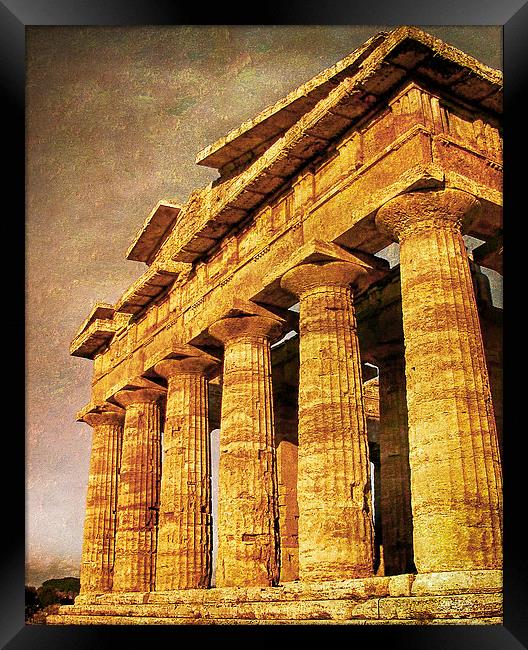 Greek Temple  Framed Print by Mary Lane
