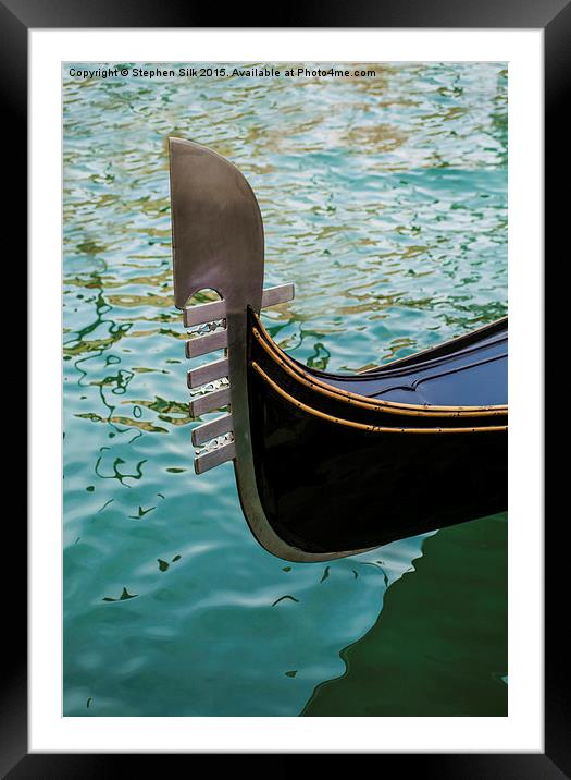 Venice Gondola  Framed Mounted Print by Stephen Silk