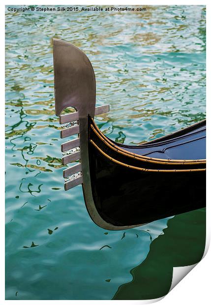 Venice Gondola  Print by Stephen Silk