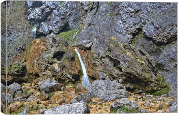  Gordale Scar Waterfall Canvas Print by Colin Metcalf