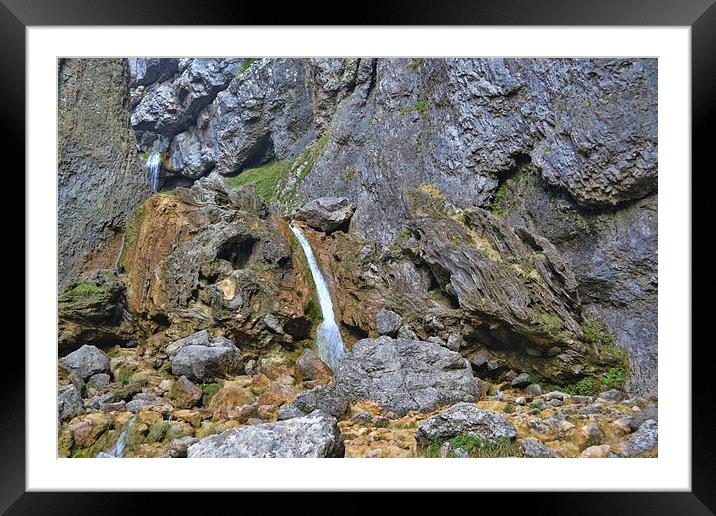  Gordale Scar Waterfall Framed Mounted Print by Colin Metcalf