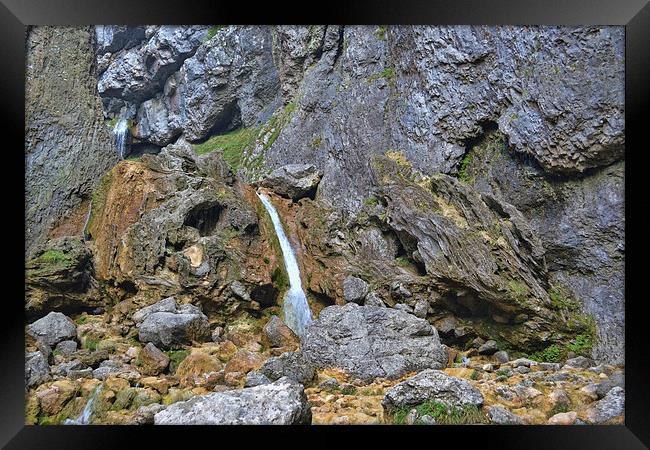  Gordale Scar Waterfall Framed Print by Colin Metcalf