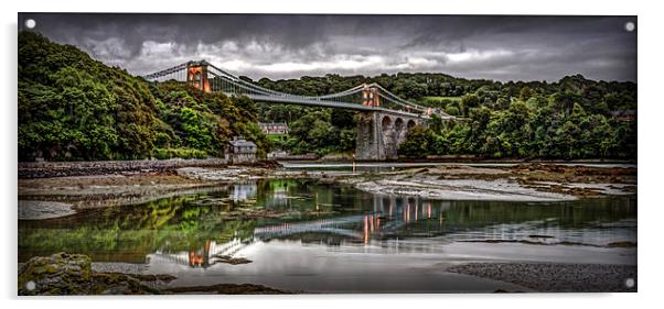 Menai Suspension Bridge Acrylic by Mal Bray