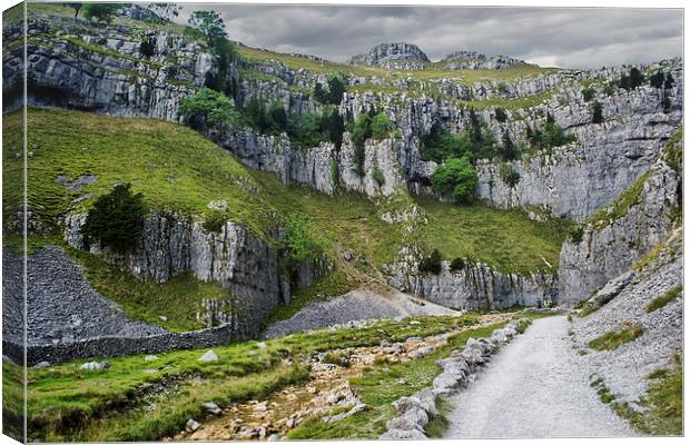 The Approach to Malham Cove Canvas Print by Colin Metcalf