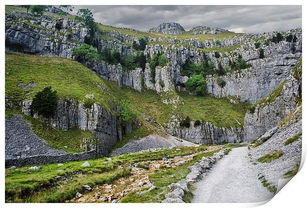 The Approach to Malham Cove Print by Colin Metcalf