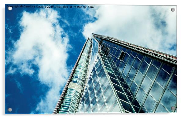 The Shard in London Acrylic by Caroline Opacic