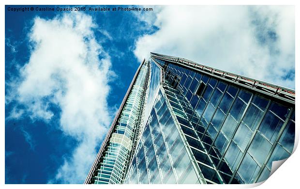 The Shard in London Print by Caroline Opacic