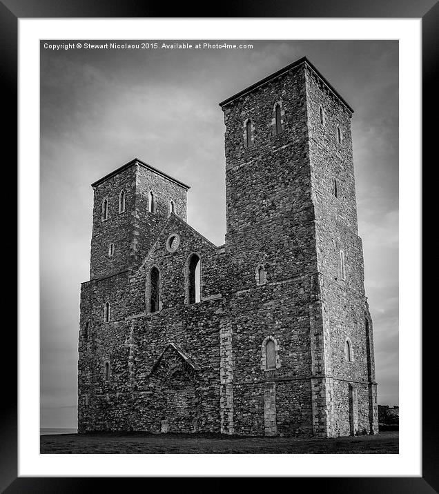 Reculver Castle Framed Mounted Print by Stewart Nicolaou