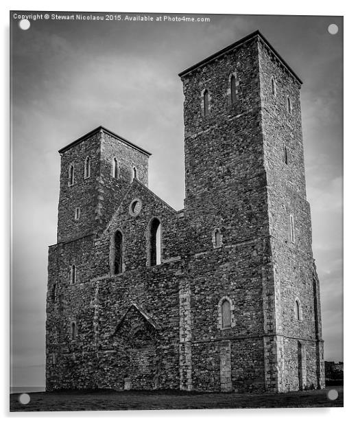 Reculver Castle Acrylic by Stewart Nicolaou