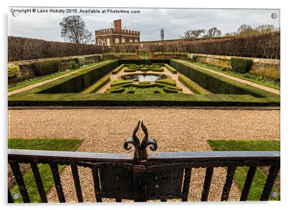  Hampton Court garden Acrylic by Laco Hubaty
