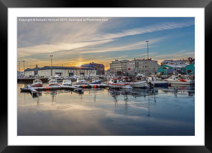 Harbour Sunrise Framed Mounted Print by Bahadir Yeniceri