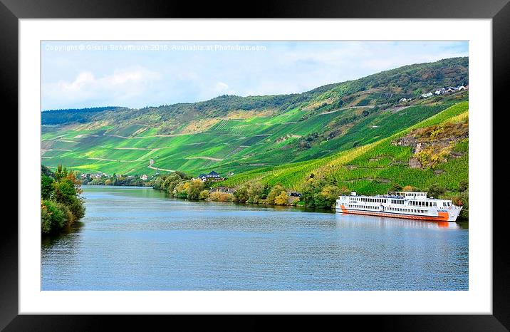 The Moselle near Bernkastel-Kues Framed Mounted Print by Gisela Scheffbuch