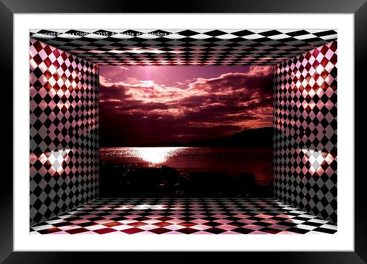 Abstract Sunset Framed Mounted Print by Zena Clothier