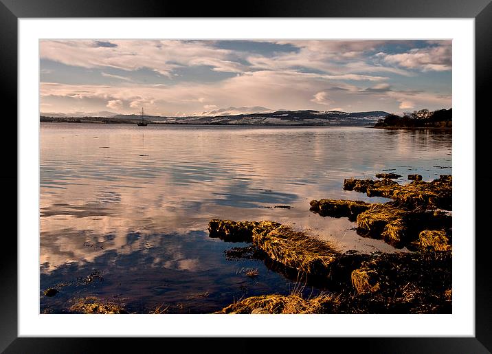 Beauly Firth Winter Afternoon Framed Mounted Print by Jacqi Elmslie