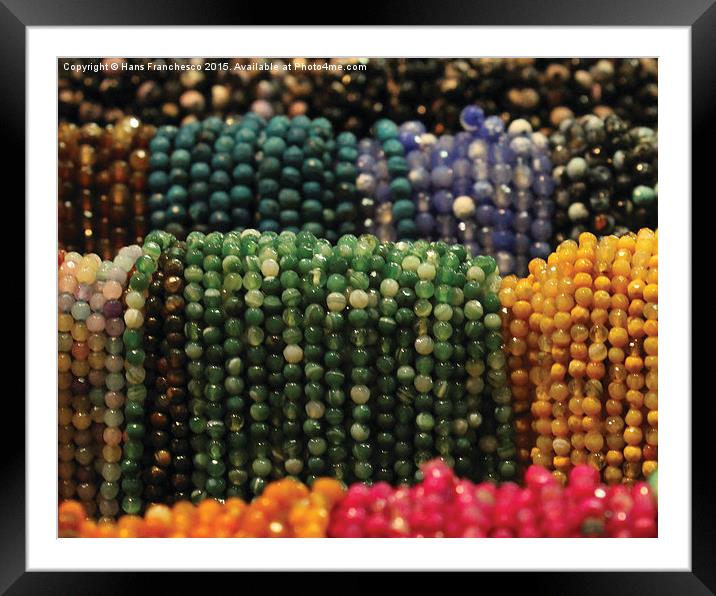 Waterfall of beads Framed Mounted Print by Hans Franchesco