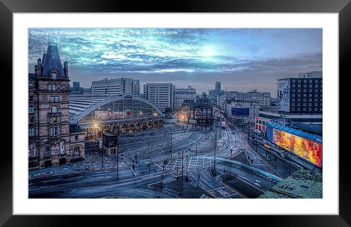Liverpool City ,Lime St . Framed Mounted Print by William Duggan