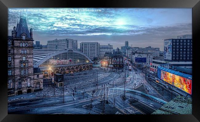 Liverpool City ,Lime St . Framed Print by William Duggan