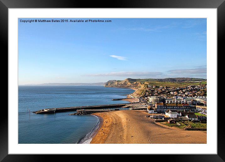 West Bay Framed Mounted Print by Matthew Bates