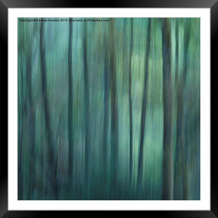 Forest greens Framed Mounted Print by Andrew Kearton