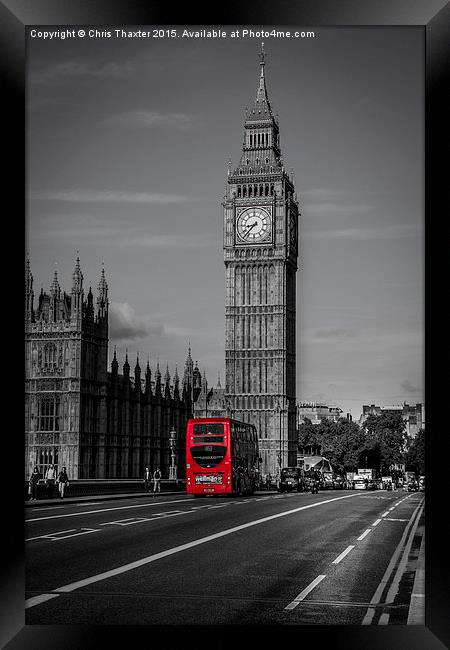 Big Ben and London Bus Framed Print by Chris Thaxter