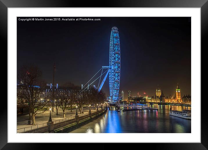 The London Eye and Westminster  Framed Mounted Print by K7 Photography