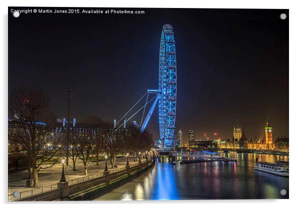 The London Eye and Westminster  Acrylic by K7 Photography