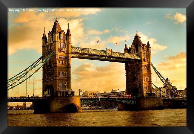 Tower Bridge - London Framed Print by Samantha Higgs