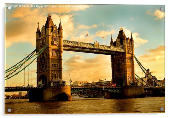 Tower Bridge - London Acrylic by Samantha Higgs