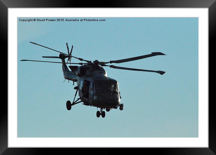 Lynx AH-9 Helicopter Framed Mounted Print by Stuart Prosser