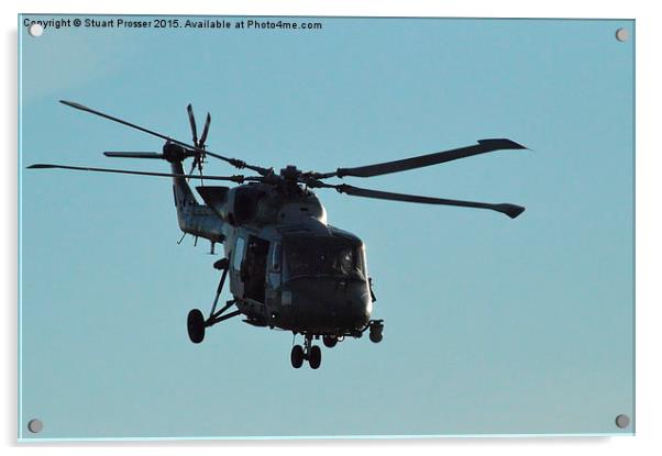 Lynx AH-9 Helicopter Acrylic by Stuart Prosser