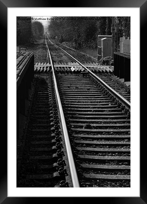 Rye train tracks Framed Mounted Print by Matthew Bates
