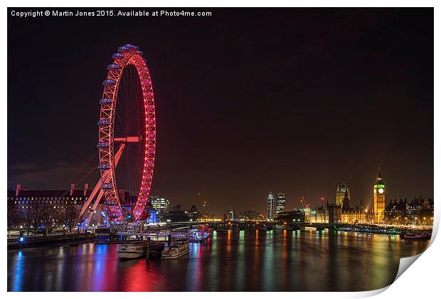 The London Eye and County Hall Print by K7 Photography