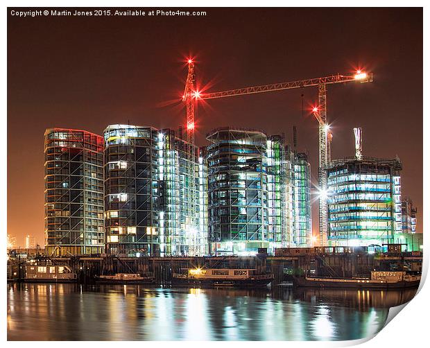 The Cranes of Battersea Print by K7 Photography