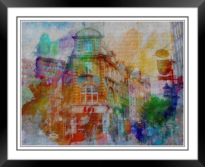 Ed's of London Framed Mounted Print by sylvia scotting
