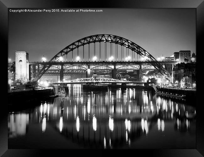 Tyne Bridge Reflections Framed Print by Alexander Perry