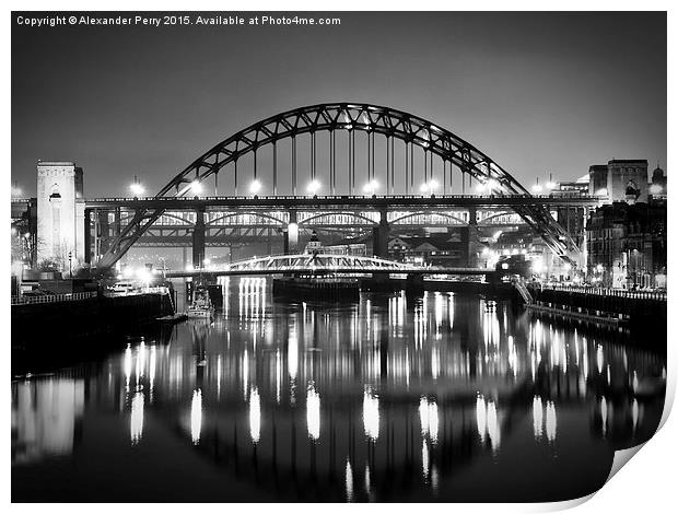 Tyne Bridge Reflections Print by Alexander Perry