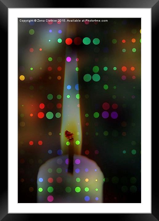  Disco Candle Framed Mounted Print by Zena Clothier