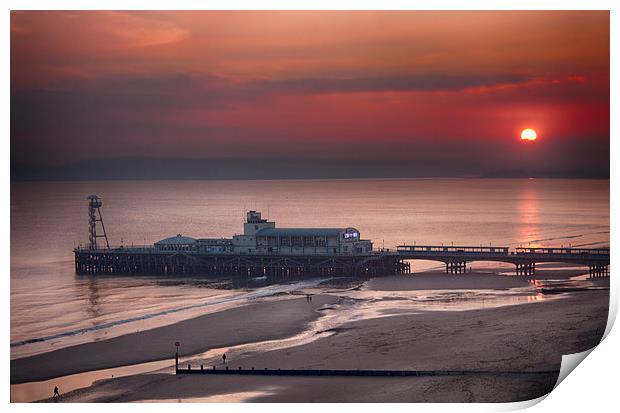  Bournemouth Sunset Print by Phil Clements